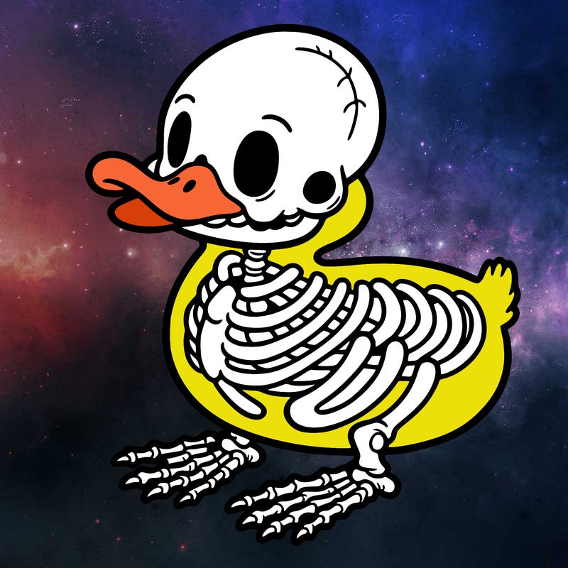 skeleton duck