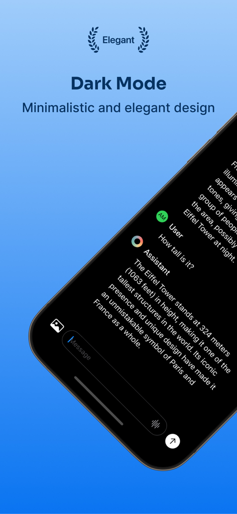 Enchanted Developers Only - Enchanted app dark mode interface with a minimalistic chat screen