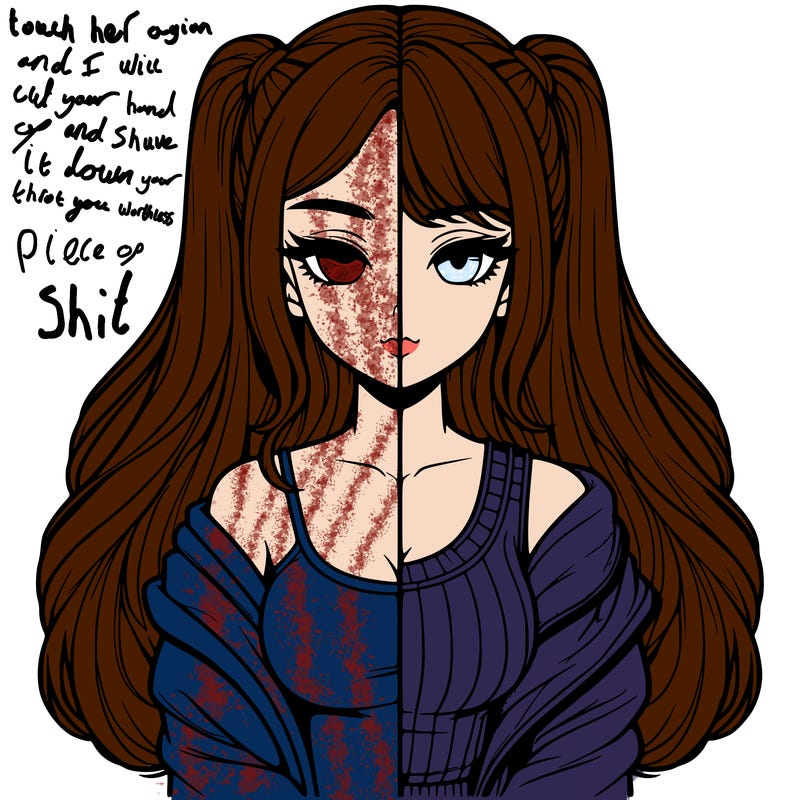 realistic girl split