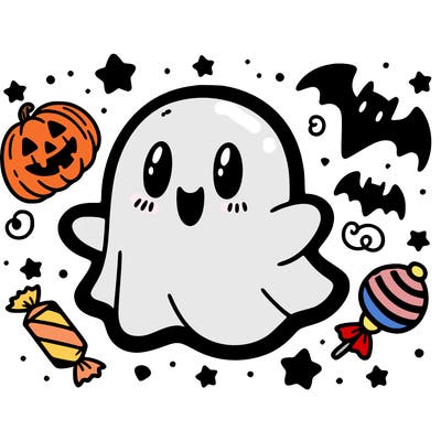 halloween cute little ghost
