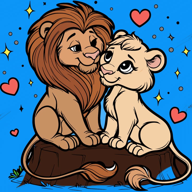 lion and lioness inlove