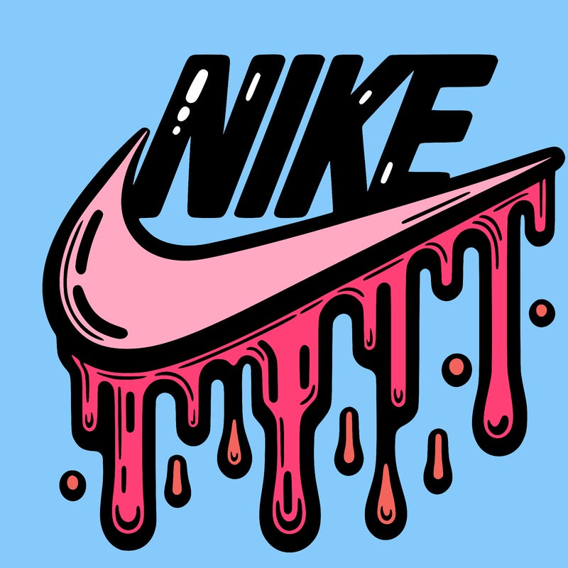 dripping nike logo