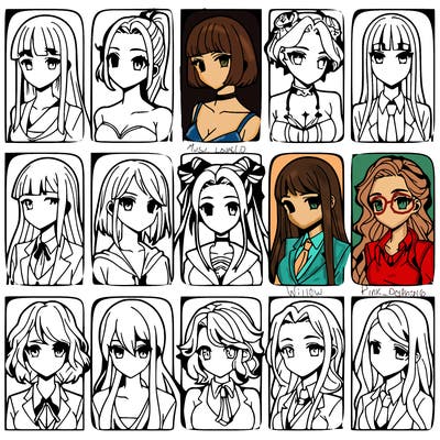 girls that look diffrent anime