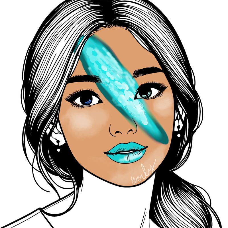 beautiful realistic asian woman