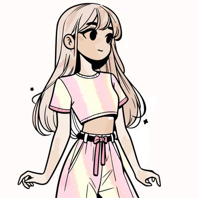 girl in a cute crop top