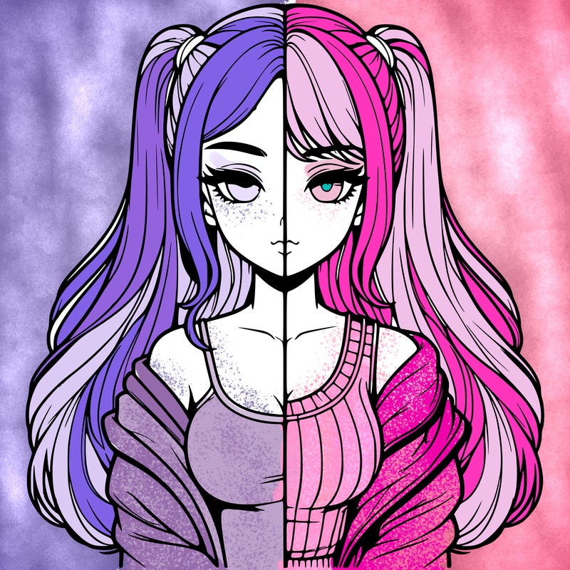 realistic girl split