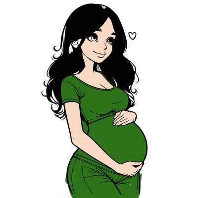 realistic pregnant girl