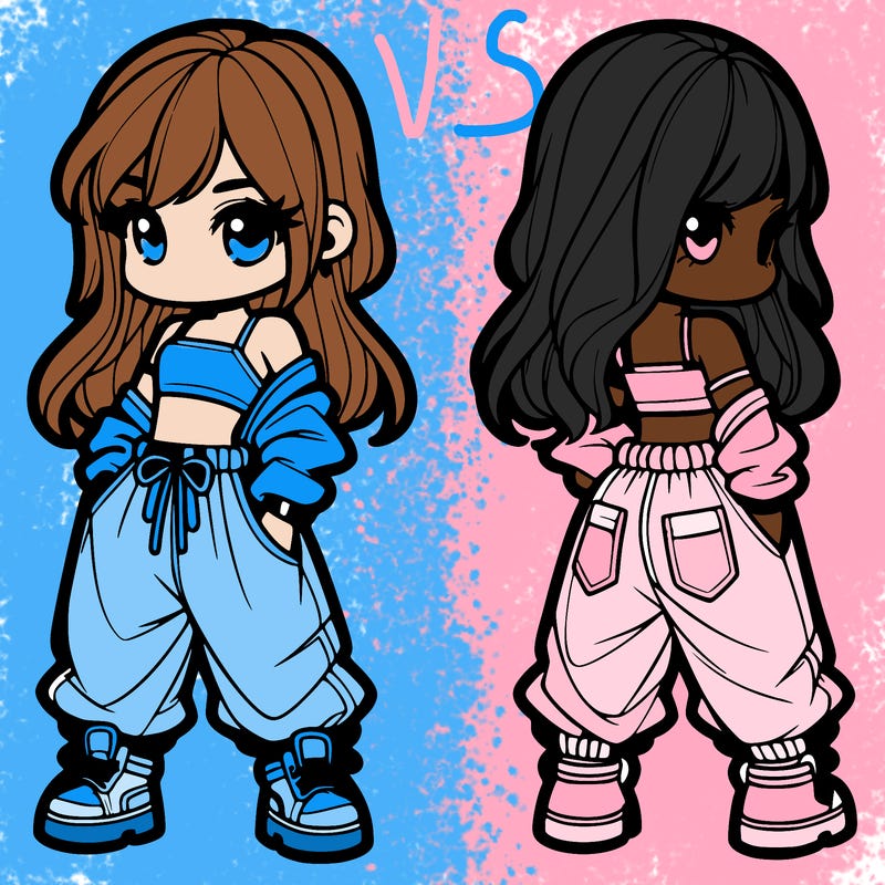 girl in crop top and baggy pants