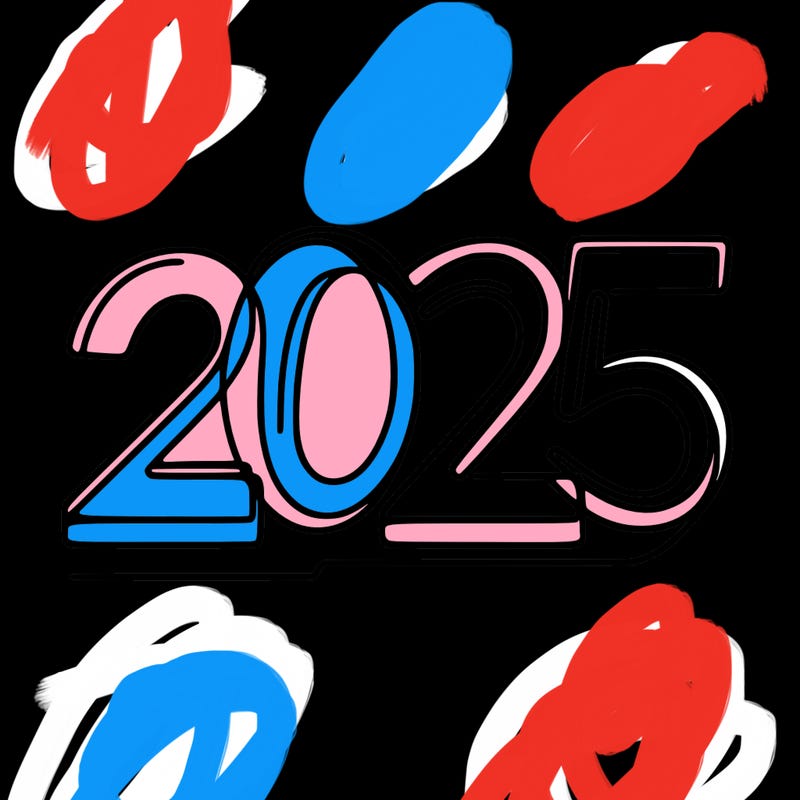 one line numbers sketch design “2025”