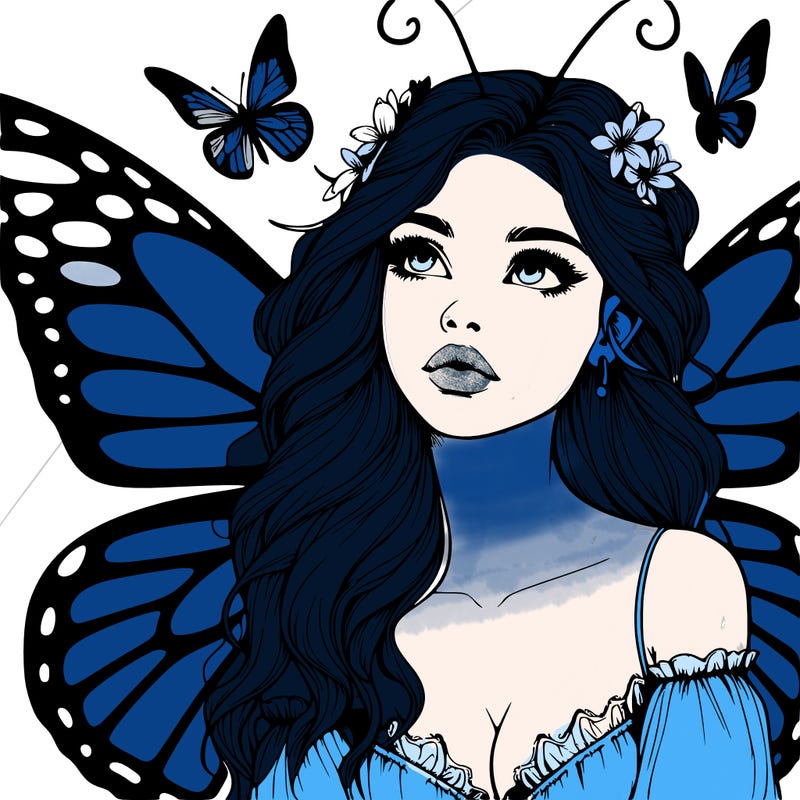 butterfly fairy realistic girl