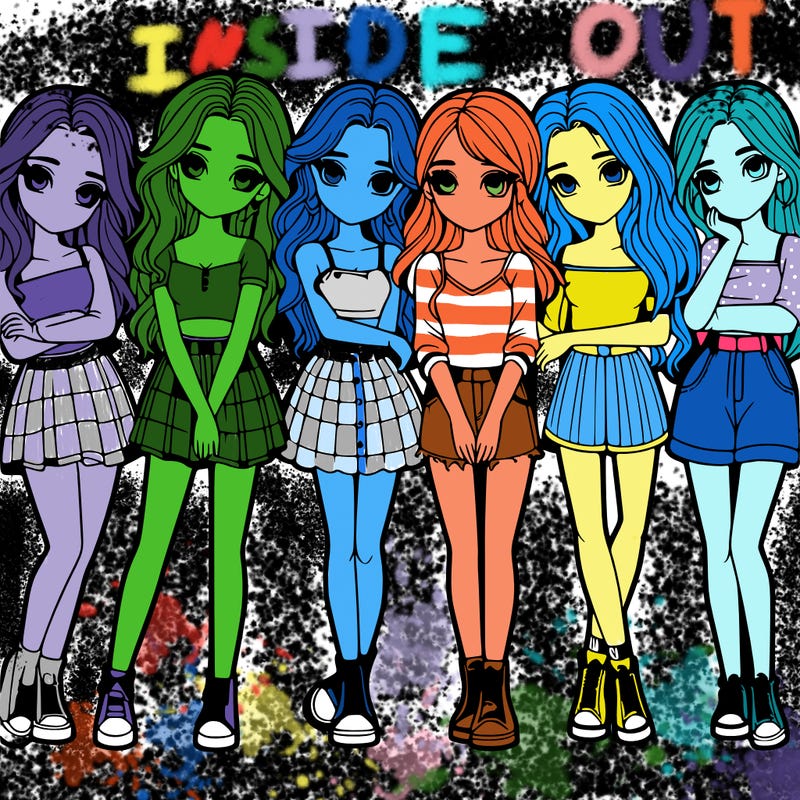 a group of girls realistic