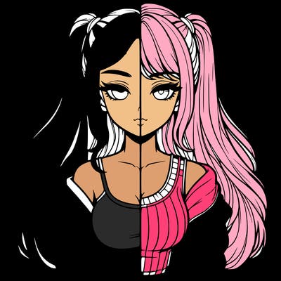 realistic girl split