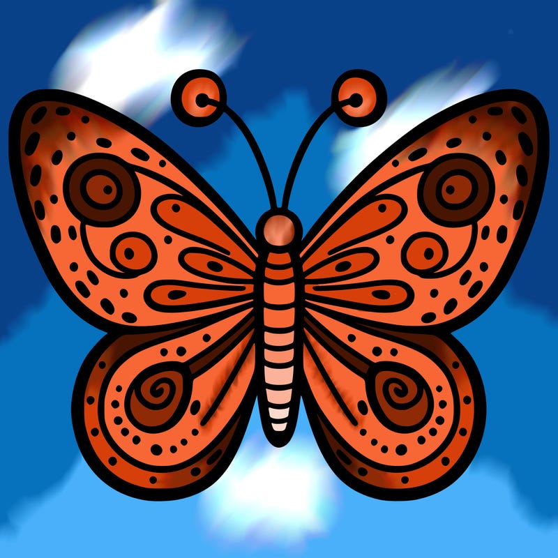 one simple butterfly