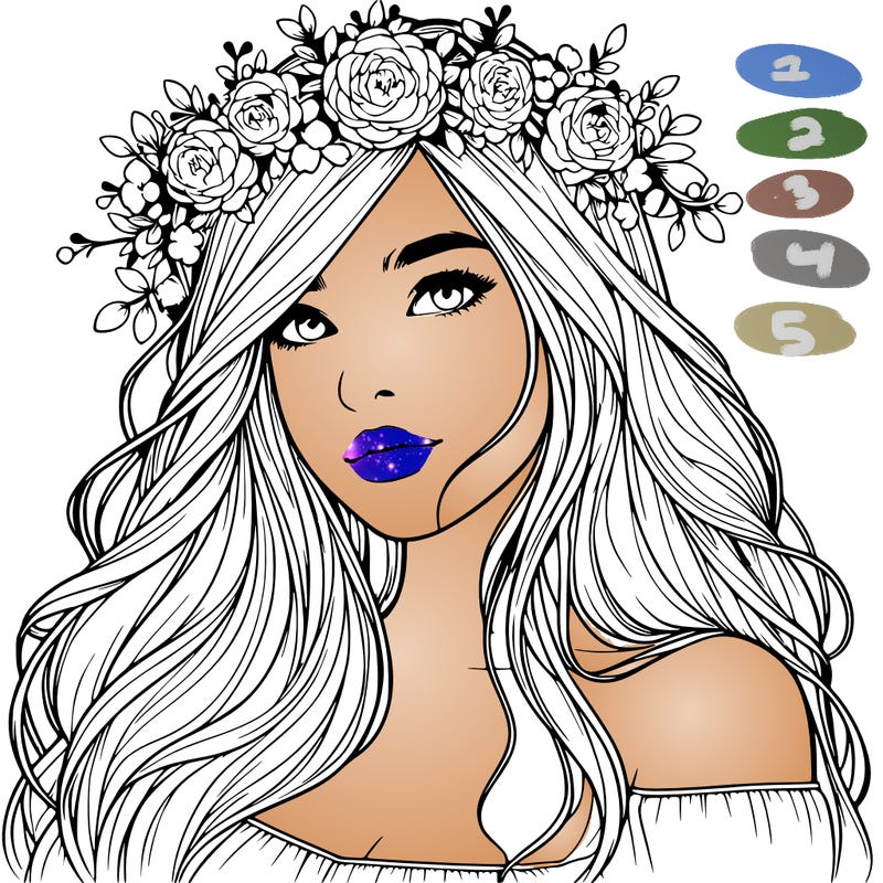 realistic girl with flower crown