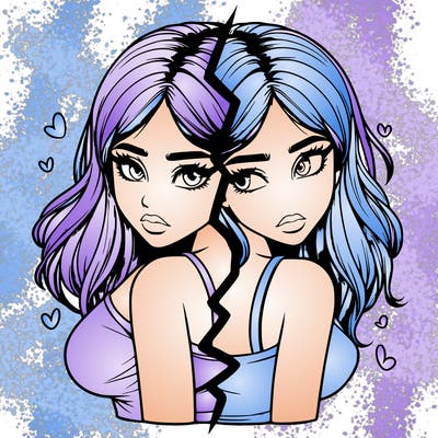 realistic girl split