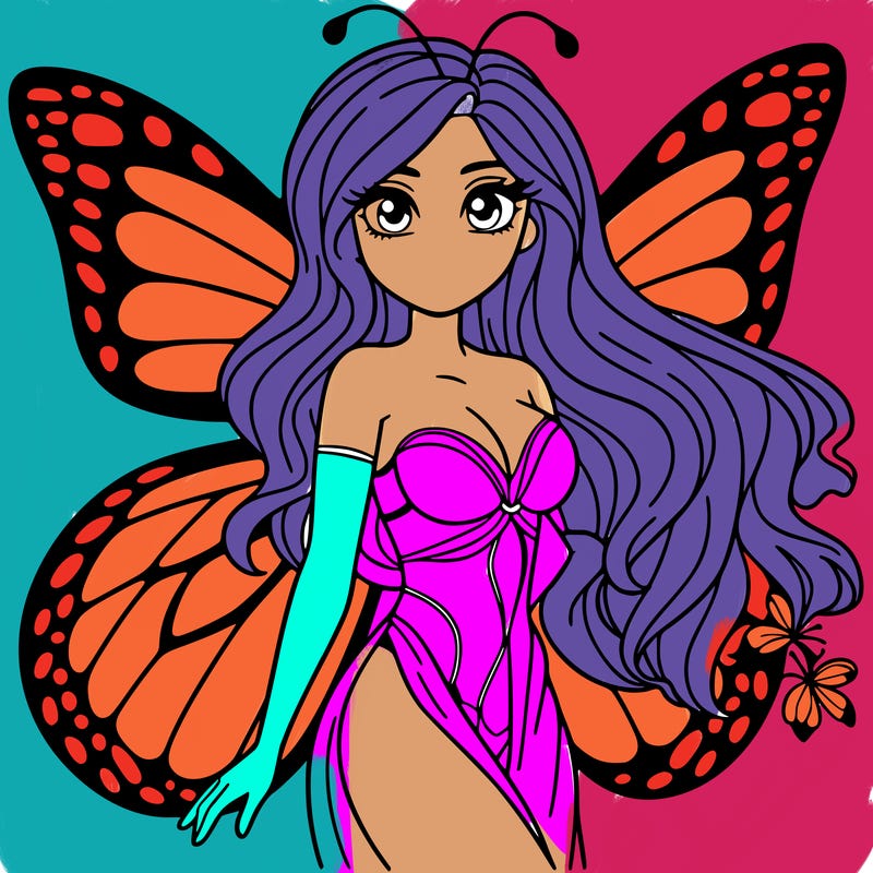 butterfly woman