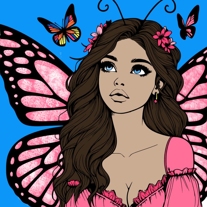 butterfly fairy realistic girl