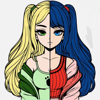 realistic girl split