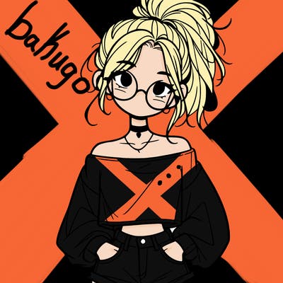 girl with a messy ponytail glasses a baggy crop top and jean shorts