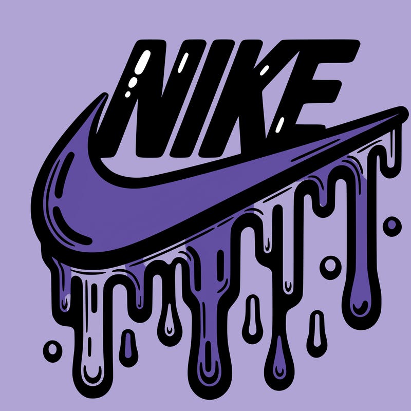 dripping nike logo