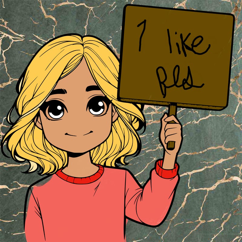 realistic girl holding up a sign