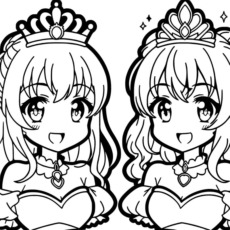 two anime girls that are princesses