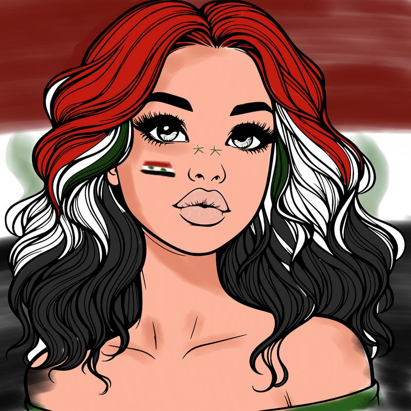realistic girl with wavy hair and lips