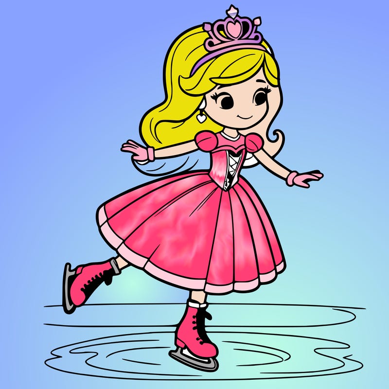 princess skating on ice