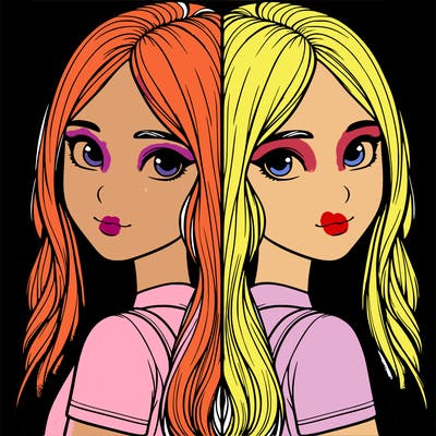 realistic girl split