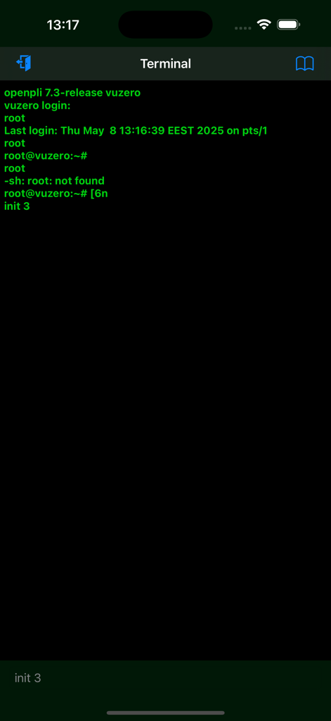 Interfaz de terminal de línea de comandos en la aplicación Enigma2 Editor para la gestión remota de receptores satélite