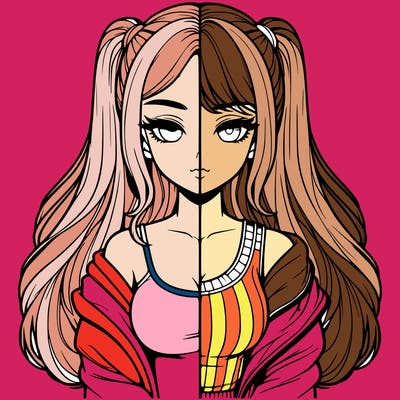 realistic girl split