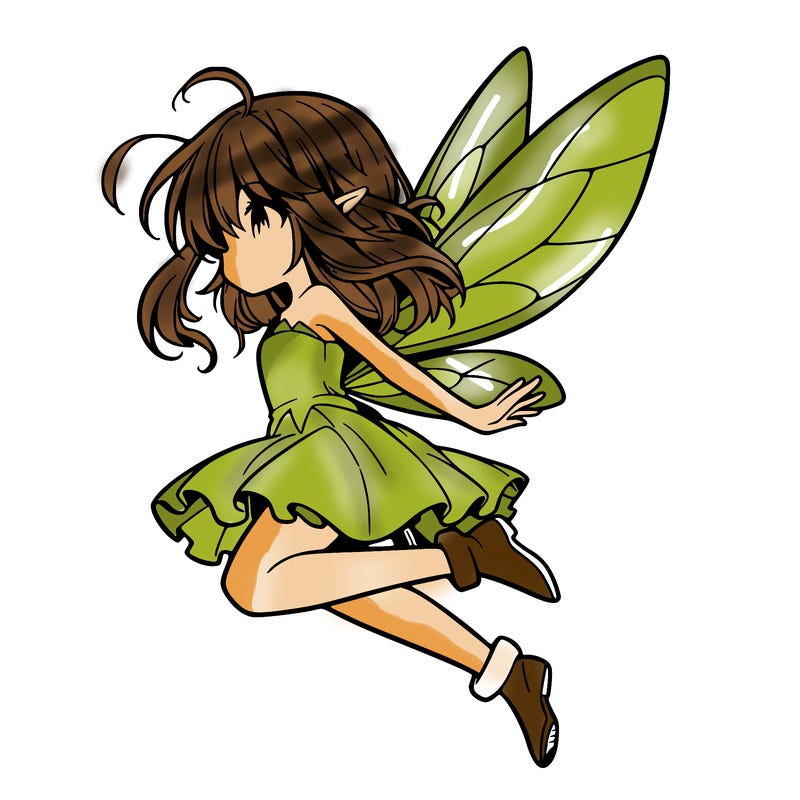 manga fairy flying