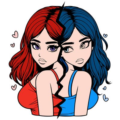 realistic girl split