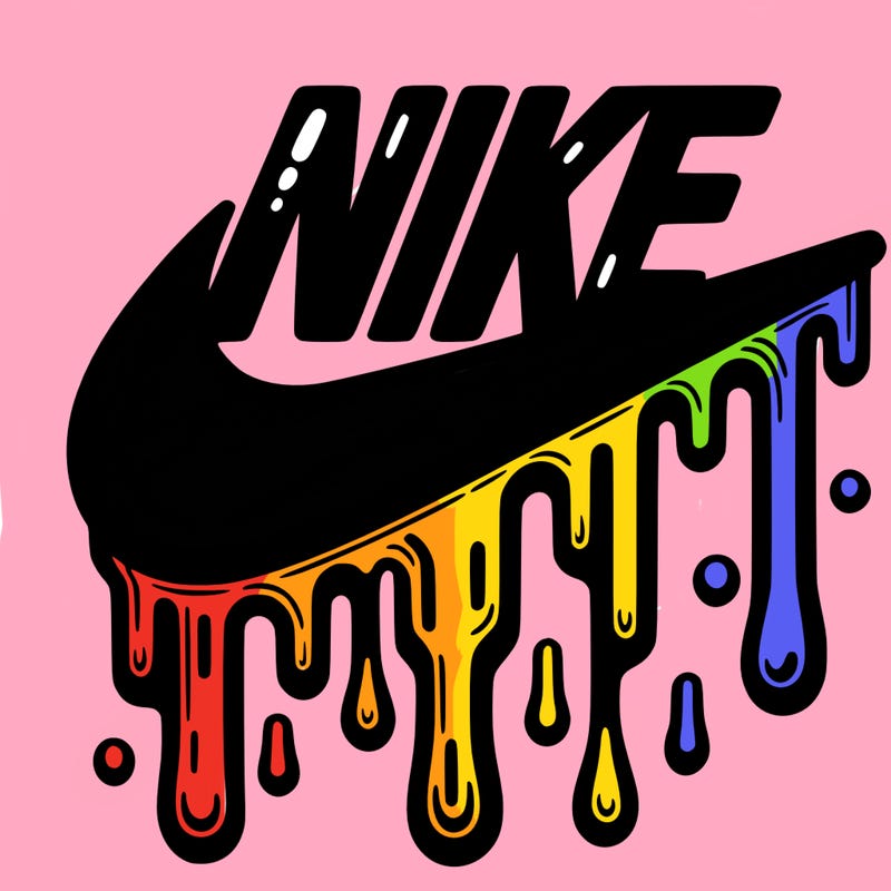 dripping nike logo