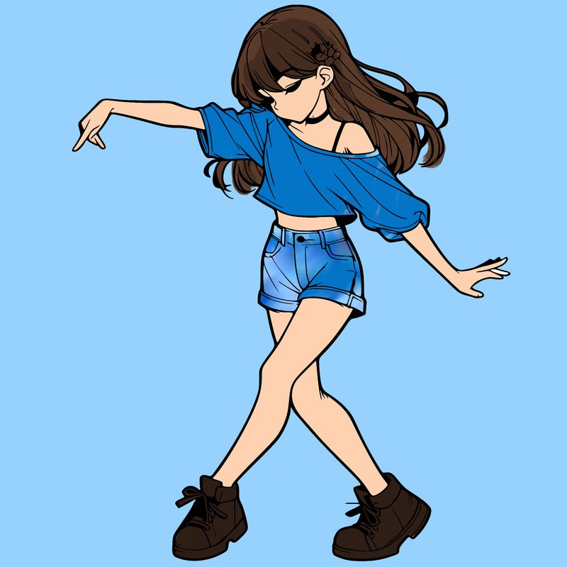 realistic girl danceing