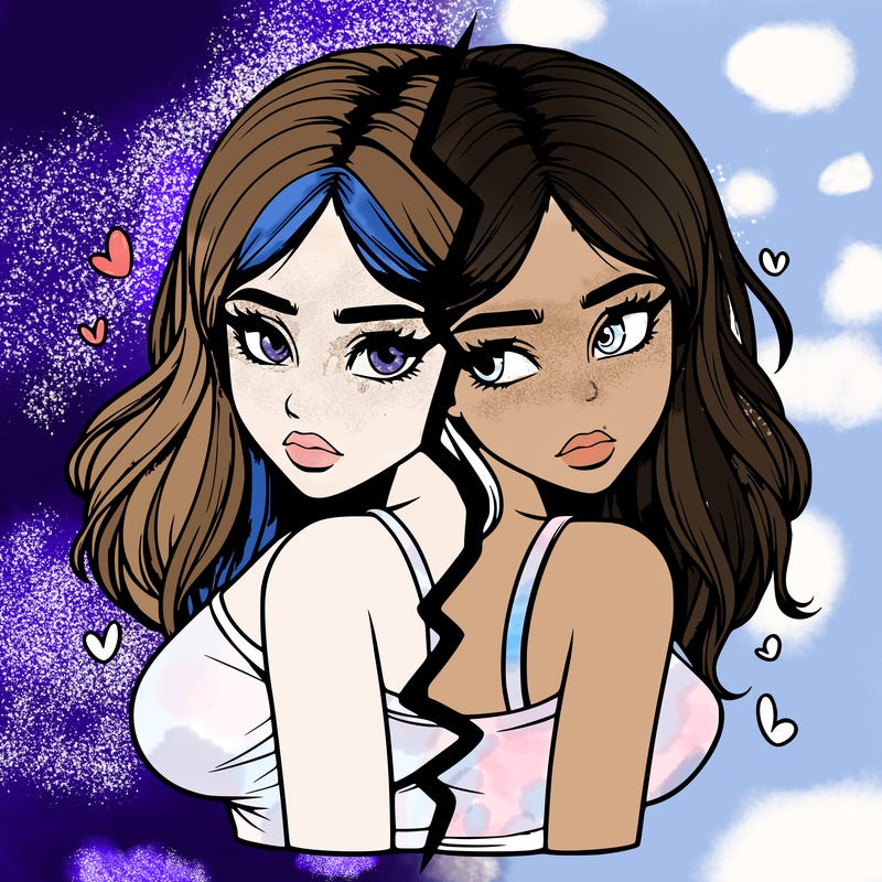 realistic girl split