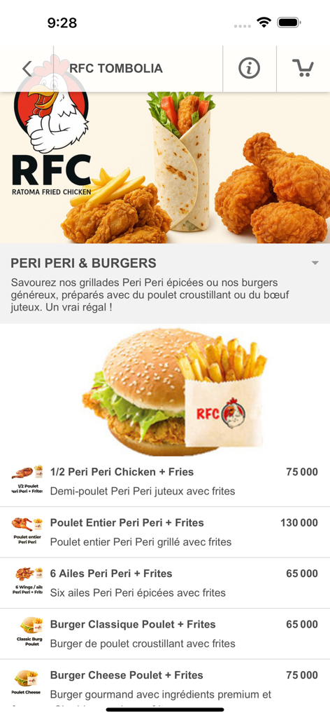 Ratoma Fried Chicken- RFC - Food & Drink App | MWM