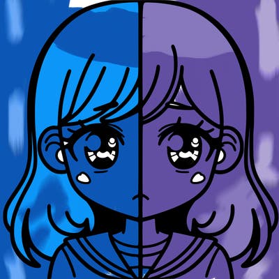 a split of a girl
