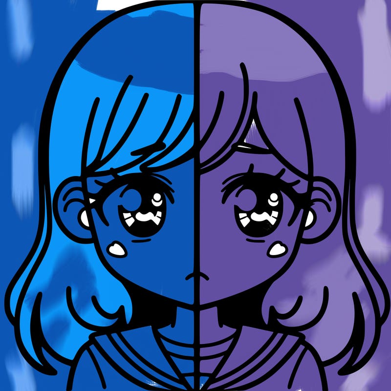 a split of a girl