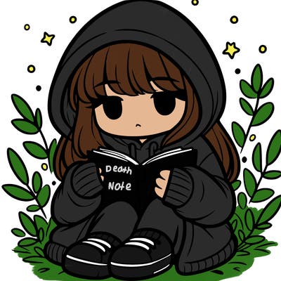 girl in oversized hoodie reading a book