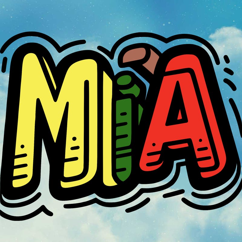 bold letters that spell mia