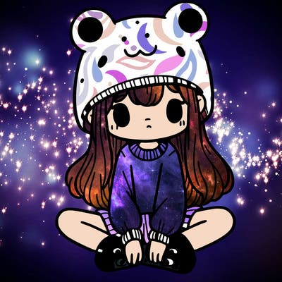 a girl wearing a frog hat and some frog socks