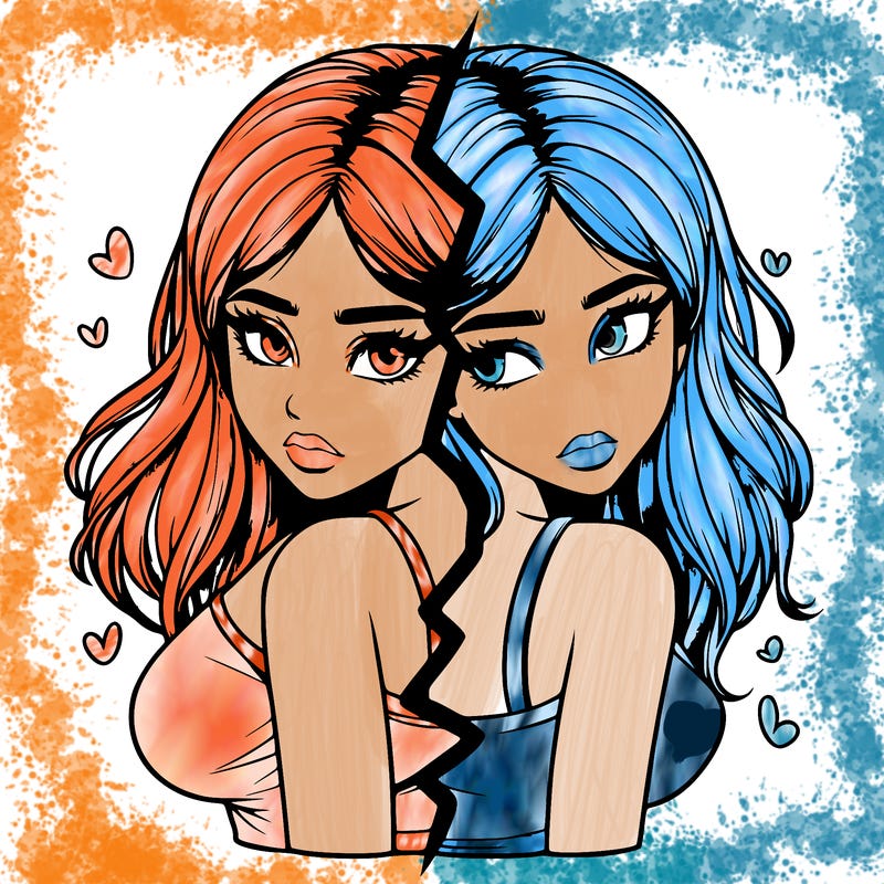 realistic girl split