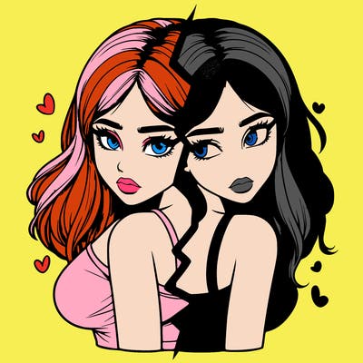 realistic girl split