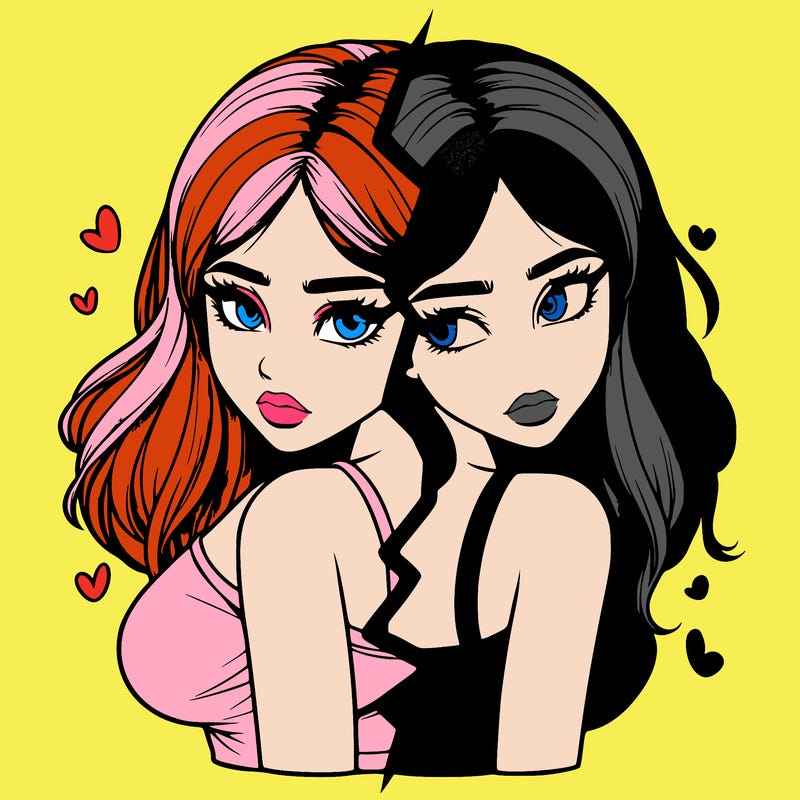 realistic girl split