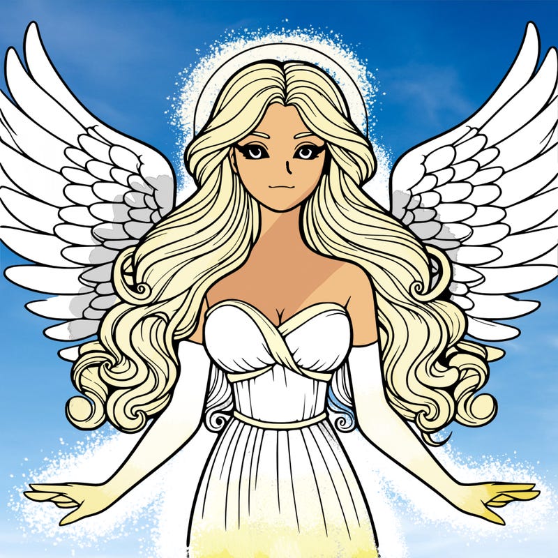a realistic angel or goddess