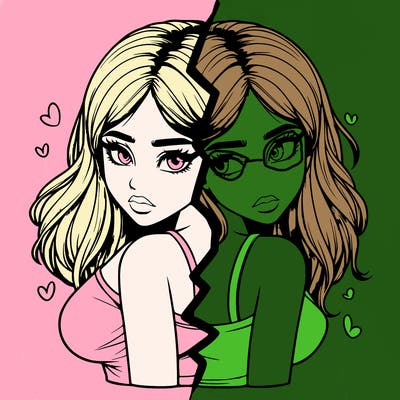 realistic girl split