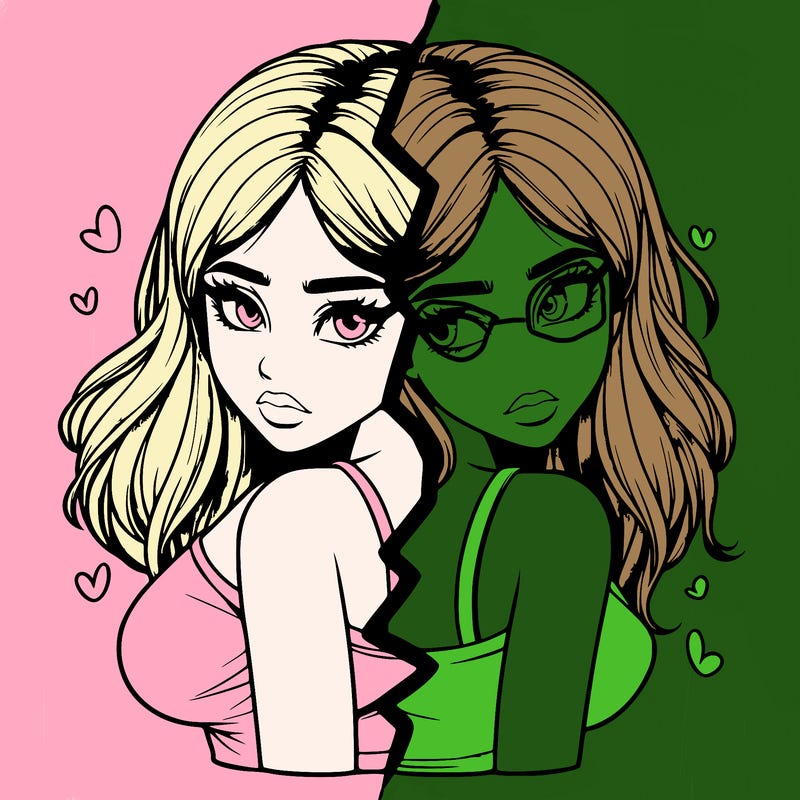 realistic girl split