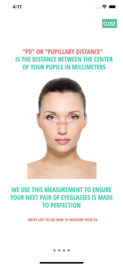 Pupil Distance PD Measure - Infographic explaining pupillary distance measurement for ordering prescription glasses