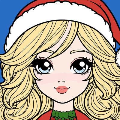 realistic christmas girl